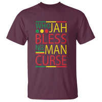 Who Jah Bless No Man Curse T Shirt Jamaica Flag Rasta Reggae Roots - Wonder Print Shop