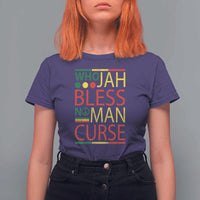 Who Jah Bless No Man Curse T Shirt For Women Jamaica Flag Rasta Reggae Roots - Wonder Print Shop
