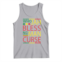 Who Jah Bless No Man Curse Tank Top Jamaica Flag Rasta Reggae Roots - Wonder Print Shop