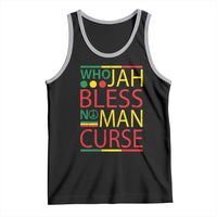 Who Jah Bless No Man Curse Tank Top Jamaica Flag Rasta Reggae Roots - Wonder Print Shop