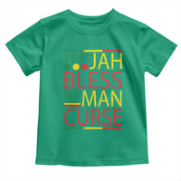 Who Jah Bless No Man Curse Toddler T Shirt Jamaica Flag Rasta Reggae Roots - Wonder Print Shop
