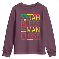 Who Jah Bless No Man Curse Youth Sweatshirt Jamaica Flag Rasta Reggae Roots - Wonder Print Shop