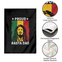 Proud Rasta Dad Garden Flag Rastafarian Jamaica Father's Day - Wonder Print Shop