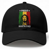 Proud Rasta Dad Baseball Cap Rastafarian Jamaica Father's Day