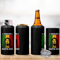 Proud Rasta Dad 4 in 1 Can Cooler Tumbler Rastafarian Jamaica Father's Day - Wonder Print Shop