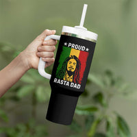 Proud Rasta Dad Tumbler With Handle Rastafarian Jamaica Father's Day - Wonder Print Shop