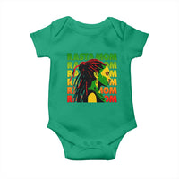 Rasta Mom Baby Onesie Jamaican Black Girls Flag Dreadlocks - Wonder Print Shop