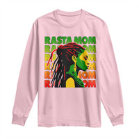 Rasta Mom Long Sleeve Shirt Jamaican Black Girls Flag Dreadlocks - Wonder Print Shop