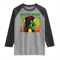 Rasta Mom Raglan Shirt Jamaican Black Girls Flag Dreadlocks - Wonder Print Shop