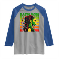 Rasta Mom Raglan Shirt Jamaican Black Girls Flag Dreadlocks - Wonder Print Shop