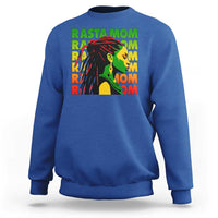 Rasta Mom Sweatshirt Jamaican Black Girls Flag Dreadlocks - Wonder Print Shop