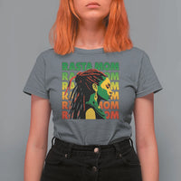 Rasta Mom T Shirt For Women Jamaican Black Girls Flag Dreadlocks - Wonder Print Shop