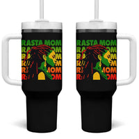 Rasta Mom Tumbler With Handle Jamaican Black Girls Flag Dreadlocks - Wonder Print Shop
