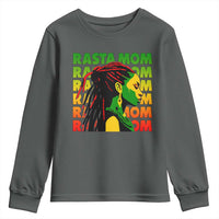 Rasta Mom Youth Sweatshirt Jamaican Black Girls Flag Dreadlocks - Wonder Print Shop