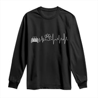 4x4 Off Road Car Riding Vintage Pet Paw Heartbeat Long Sleeve Shirt - Wonder Print Shop