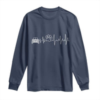 4x4 Off Road Car Riding Vintage Pet Paw Heartbeat Long Sleeve Shirt - Wonder Print Shop