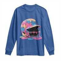Funny Baseball Helmet Ice Cream Baseball Drip Long Sleeve Shirt - Wonder Print Shop