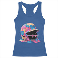 Funny Baseball Helmet Ice Cream Baseball Drip Racerback Tank Top - Wonder Print Shop