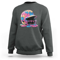 Funny Baseball Helmet Ice Cream Baseball Drip Sweatshirt - Wonder Print Shop