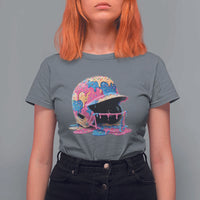 Funny Baseball Helmet Ice Cream Baseball Drip T Shirt For Women - Wonder Print Shop