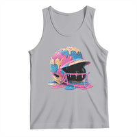 Funny Baseball Helmet Ice Cream Baseball Drip Tank Top - Wonder Print Shop