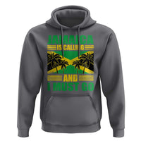 Funny Jamaica Is Calling And I Must Go Hoodie Jamaican Flag Travel - Wonder Print Shop