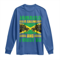 Funny Jamaica Is Calling And I Must Go Long Sleeve Shirt Jamaican Flag Travel - Wonder Print Shop