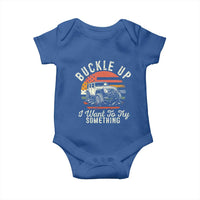 Funny Buckle Up I Want To Try Something Baby Onesie Offroad Car American Flag - Wonder Print Shop
