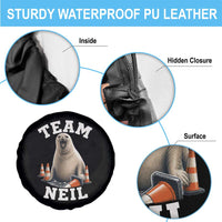 Team Neil The Seal Spare Tire Cover Funny Tasmania Elephant Seal with Traffic Cone