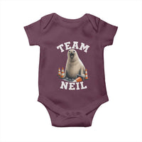 Team Neil The Seal Baby Onesie Funny Tasmania Elephant Seal with Traffic Cone