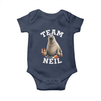 Team Neil The Seal Baby Onesie Funny Tasmania Elephant Seal with Traffic Cone