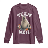 Team Neil The Seal Long Sleeve Shirt Funny Tasmania Elephant Seal with Traffic Cone