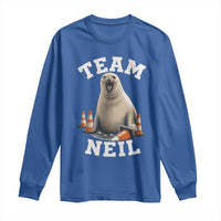 Team Neil The Seal Long Sleeve Shirt Funny Tasmania Elephant Seal with Traffic Cone