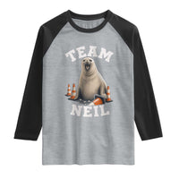 Team Neil The Seal Raglan Shirt Funny Tasmania Elephant Seal with Traffic Cone