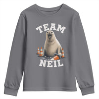 Team Neil The Seal Youth Sweatshirt Funny Tasmania Elephant Seal with Traffic Cone