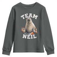Team Neil The Seal Youth Sweatshirt Funny Tasmania Elephant Seal with Traffic Cone
