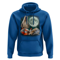 Funny Neil The Seal Howling at Moon 90s Retro Hoodie