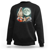 Funny Neil The Seal Howling at Moon 90s Retro Sweatshirt