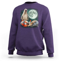 Funny Neil The Seal Howling at Moon 90s Retro Sweatshirt