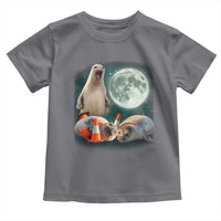 Funny Neil The Seal Howling at Moon 90s Retro Toddler T Shirt