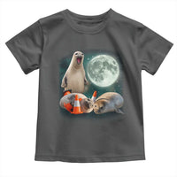 Funny Neil The Seal Howling at Moon 90s Retro Toddler T Shirt