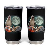 Funny Neil The Seal Howling at Moon 90s Retro Tumbler Cup