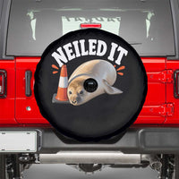 Neil The Seal Nailed It Spare Tire Cover Funny Tasmania Elephant Seal Traffic Cone Meme Art