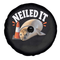 Neil The Seal Nailed It Spare Tire Cover Funny Tasmania Elephant Seal Traffic Cone Meme Art