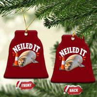 Neil The Seal Nailed It Ceramic Ornament Funny Tasmania Elephant Seal Traffic Cone Meme Art