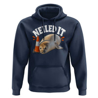 Neil The Seal Nailed It Hoodie Funny Tasmania Elephant Seal Traffic Cone Meme Art