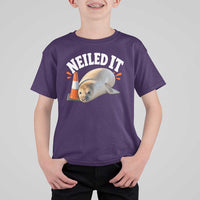 Neil The Seal Nailed It T Shirt For Kid Funny Tasmania Elephant Seal Traffic Cone Meme Art