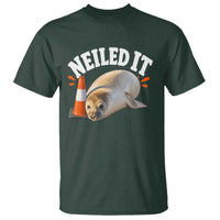 Neil The Seal Nailed It T Shirt Funny Tasmania Elephant Seal Traffic Cone Meme Art
