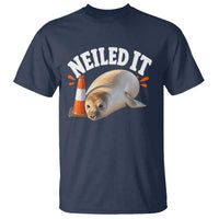 Neil The Seal Nailed It T Shirt Funny Tasmania Elephant Seal Traffic Cone Meme Art