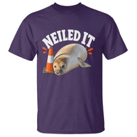 Neil The Seal Nailed It T Shirt Funny Tasmania Elephant Seal Traffic Cone Meme Art